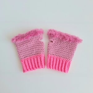 Gehaakte handschoenen - gehaakte vingerloze handschoenen | Barbie girl