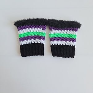 Gehaakte handschoenen - gehaakte vingerloze handschoenen | Beetlejuice vibes
