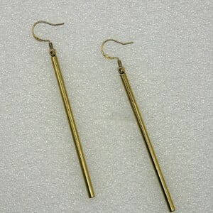 Golden stick oorbellen