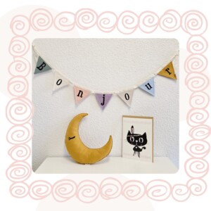 Handgemaakte Decoratie- / Cadeauset Bonjour, nu met gratis Poster! - Mimi de Poes