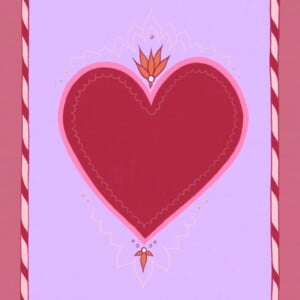 Heart kaartje A6