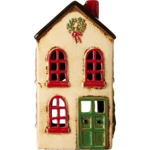 Keramieken Huisje / Kerst Waxinelichthouder Ib Laursen