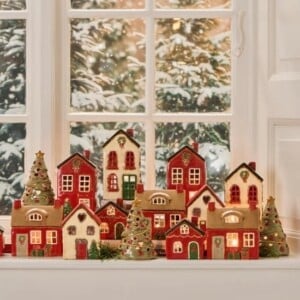 Keramieken Huisje / Kerst Waxinelichthouder Ib Laursen