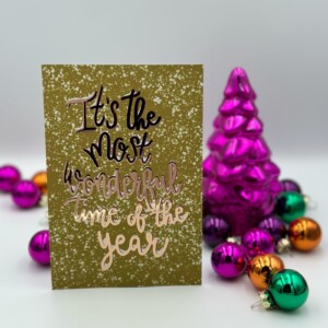 Kerstkaart " It's the most wonderful time of the year"