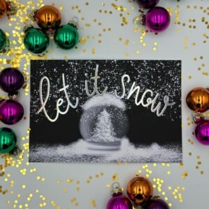 Kerstkaart "Let is SNOWball"