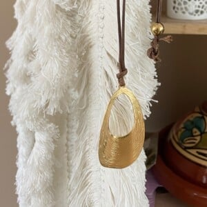 Ketting goud met wax koord