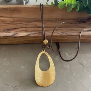 Ketting goud met wax koord