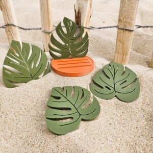 Leuke Monstera onderzetters set van 5 stuks