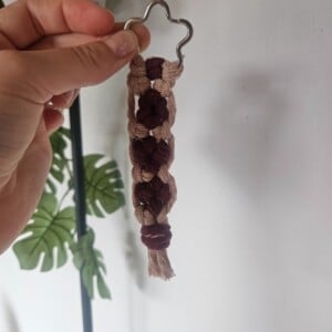 Macrame flower keychain