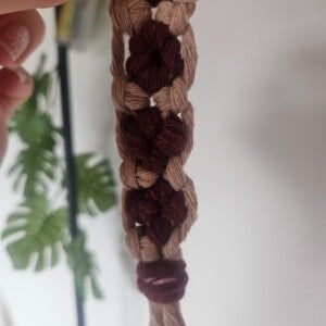 Macrame flower keychain