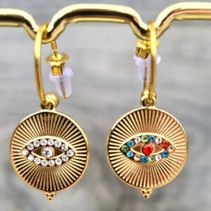 Oorbellen oog met bling