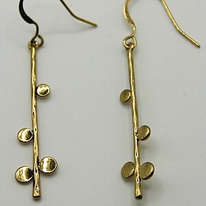 Petal Stick gouden oorbellen