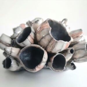 Raku gestookte zeepokken, handmade, keramiek, uniek stukje kunst.