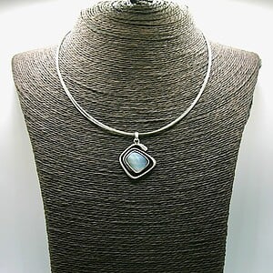 Ringed Stone ketting met hanger
