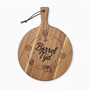 Ronde houten borrelplank Ø29,5 cm – Serveerplank voor borrelhapjes en kaas – Handgemaakt