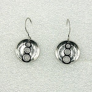 Space circles oorbellen