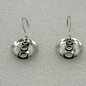 Space circles oorbellen