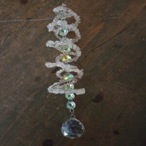 Suncatcher spinner met rozenkwarts
