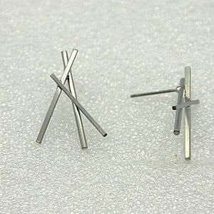 Tree Style : zilver knoop oorbellen