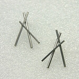Tree Style : zilver knoop oorbellen