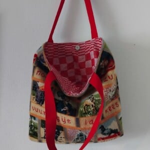 Unieke shopper, handmade.