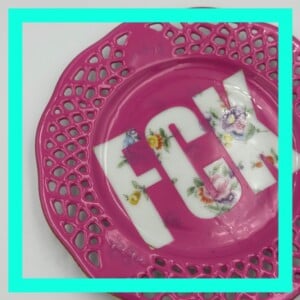 Vintage funky wandbordje "FCK"