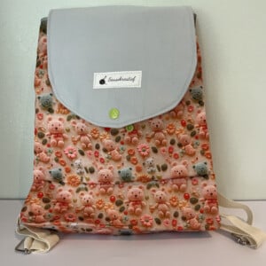 Vrolijke kinder rugzak met beertjes in pastel kleuren