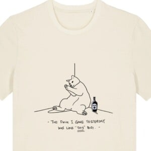 "The fuck I gave yesterday was like "This" big" - Unisex short sleeve T-shirt
