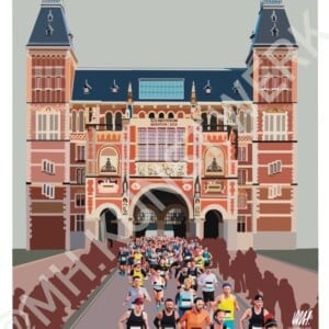 Amsterdam Marathon art print