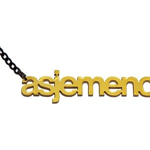 Asjemenou! naamketting goud