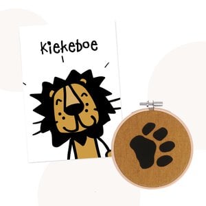 Cadeauset Leonard Leeuw - Kaart & Wandhanger
