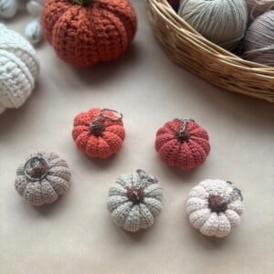 🎃 Handgemaakte sleutelhanger – Pompoen