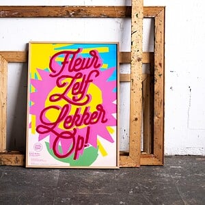 Fleur zelf lekker op Poster