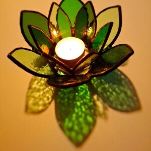 Glas in lood Lotus "Jade"