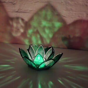 Glas in lood Lotus "Jade"