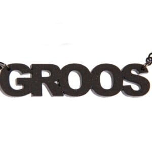 Groos! naamketting zwart
