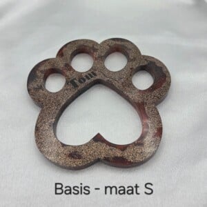 Grote poot hond of kat - haar en/of as verwerking