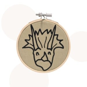 Handgemaakte Cadeau-, Decoratie set Terry Triceratops  | Dinokamer decoratie