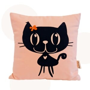 Handgemaakte Decoratie- / Cadeauset Mimi De Poes | 2 delig | Peach