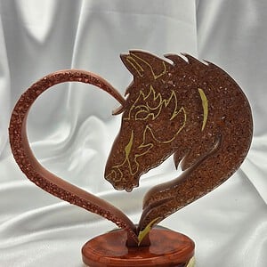 Hart met paardenhoofd op voet - custom item