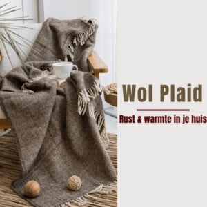 Ladira 100% Wol Plaid – Bruin – 130×170 cm