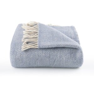 Ladira 100% Wol Plaid – Lichtblauw