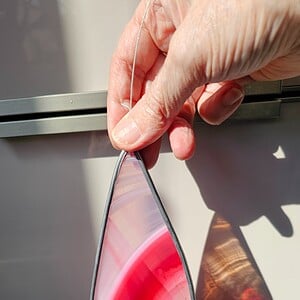 Modern Glas in lood object. "Drops". Zonnevanger. Uniek.