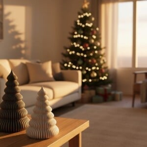 Moderne Kerstboom Tafeldecoratie