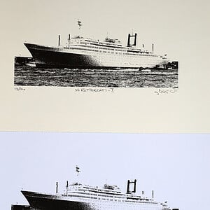 Monocolor zeefdruk s.s. Rotterdam - I