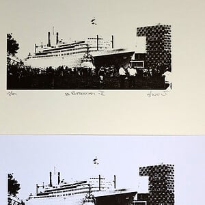 Monocolor zeefdruk s.s. Rotterdam - II