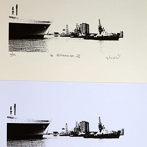 Monocolor zeefdruk s.s. Rotterdam - III