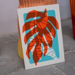 Gelimiteerde zeefdruk van Monstera blad