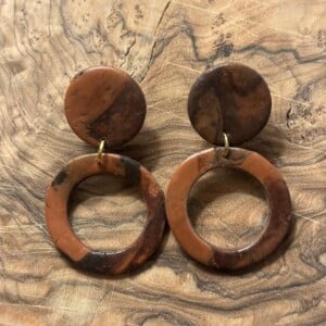 Oorbellen - herfstkleuren (rond)