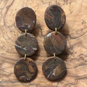 Oorbellen - herfstkleuren (triple)